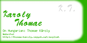 karoly thomae business card